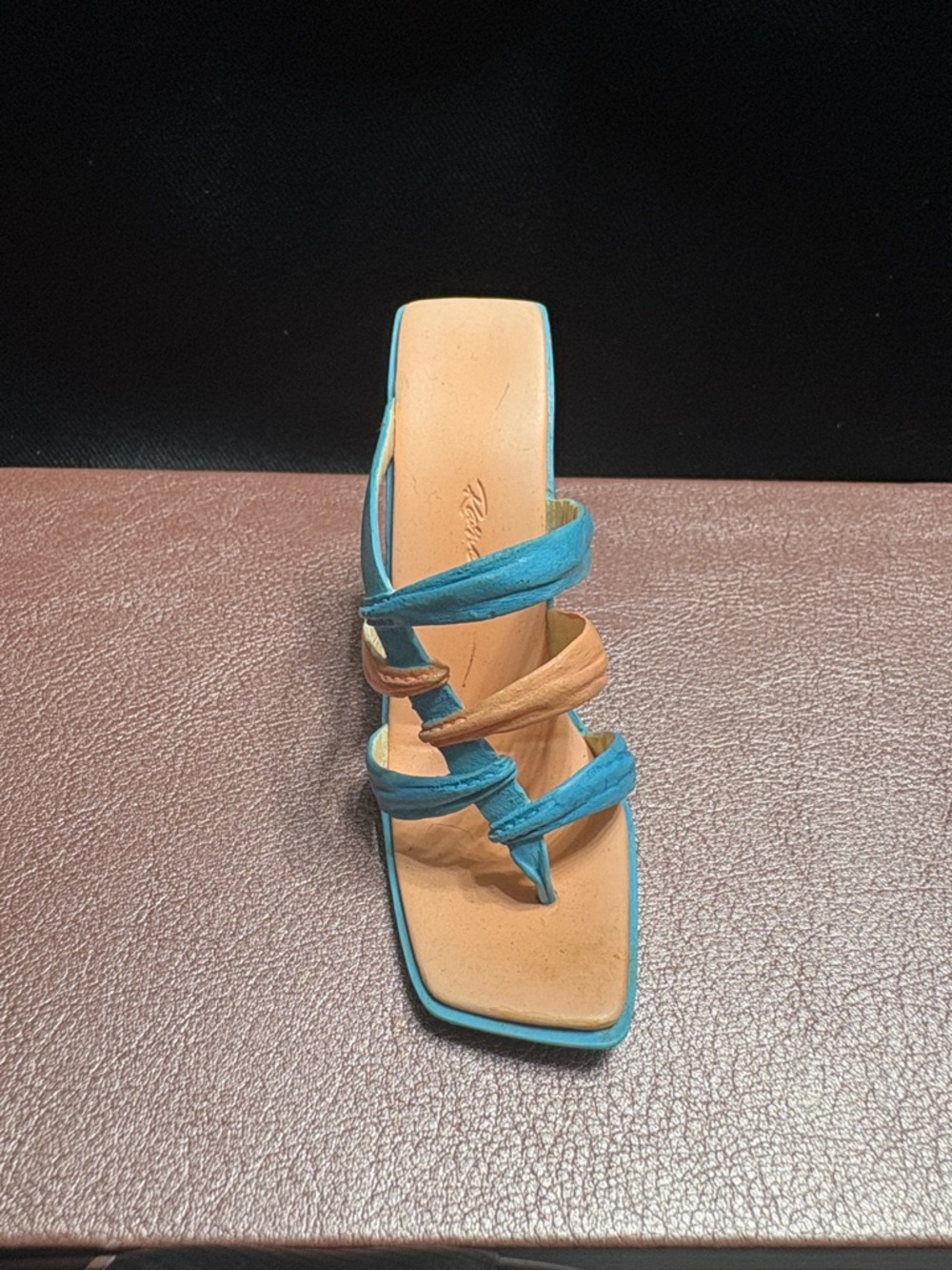 Just The Right Shoe Turquoise Strappy Heels - Picture 4 of 5